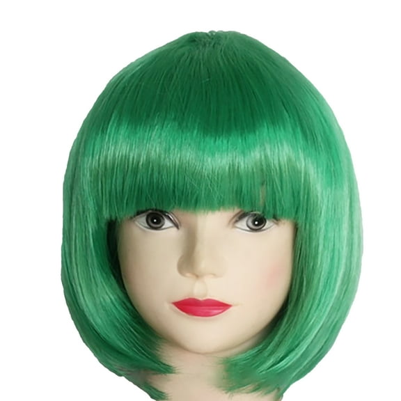 Happydeer Stylish Full Hangs Short Solid Color Faux Hair Wig for Nightclubs