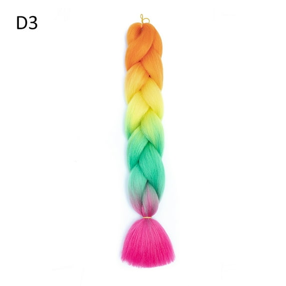 Happydeer Synthetic Gradient Color Long Twist Braids Ponytail Hair Extension Cosplay Wig