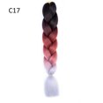 thumbnail image 1 of Happydeer Synthetic Gradient Color Long Twist Braids Ponytail Hair Extension Cosplay Wig, 1 of 13