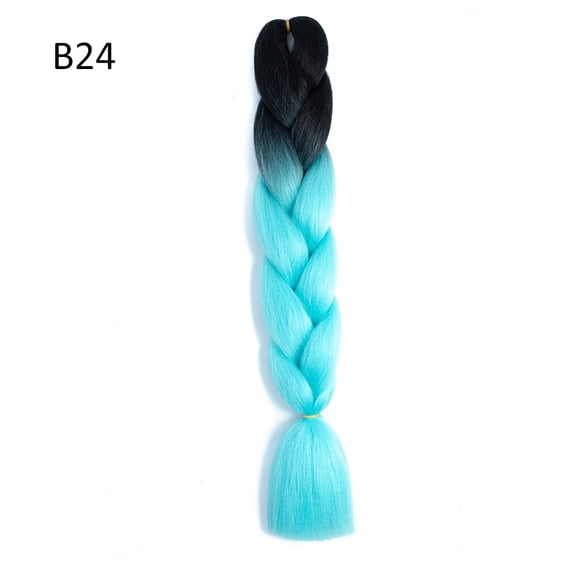 Happydeer Synthetic Gradient Color Long Twist Braids Ponytail Hair Extension Cosplay Wig