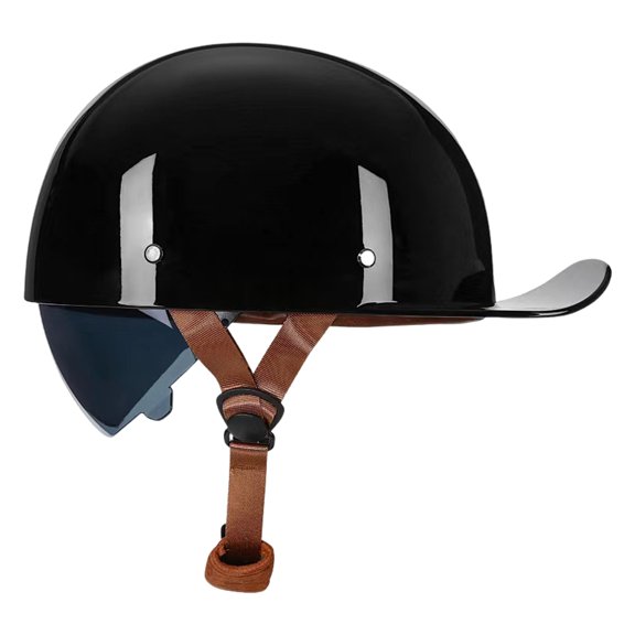 Happydeer Vintage Motorcycle Helmet Outdoor Cycling Roller Skating Open Face Baseball Hat Helmet Lightweight Men Women Bicycle Scooter Half Helmet