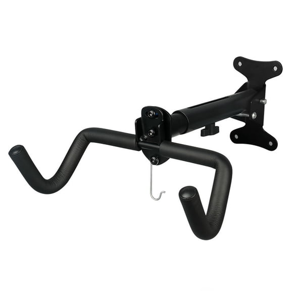 Happydeer Wall Mount MTB Bicycle Storage Hook Garage Wall Hanger for Helmet Alloy Folding Parking Rack Garage Wall Bicycle Rack Hook for Universal Bike