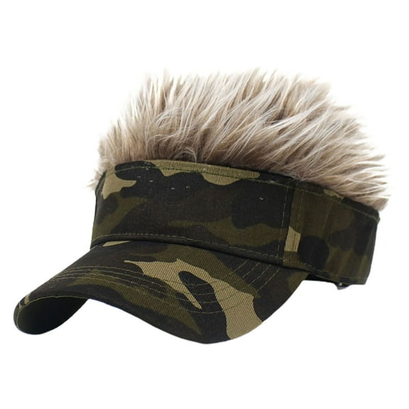 Happydeer Wig Peaked Cap Comfortable Waterproof Multiple Colors Spring Men Wig Landlord Retro Street Cap for Outdoor