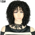 thumbnail image 1 of Happydeer Women African Fluffy Curly Short Hair Matte High Temperature Fiber Wig Hairpiece, 1 of 13