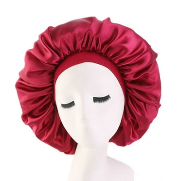 Happydeer Women Cap Satin Stretchable Night Sleep Hair Bonnet