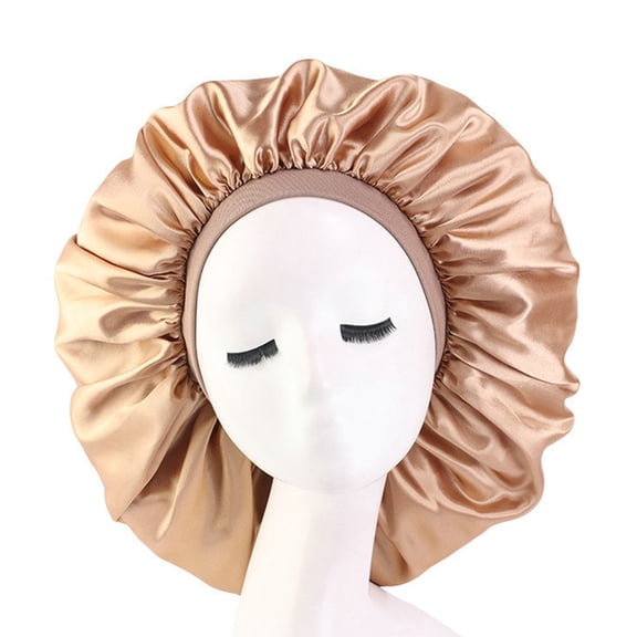 Happydeer Women Cap Satin Stretchable Night Sleep Hair Bonnet