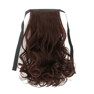 Happydeer Women Fluffy Long Curly Synthetic Fiber Ponytail Fake Wig Extension Hairpiece