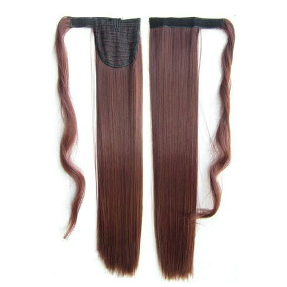 Happydeer Women Magic Tape Long Straight Wig Ponytail Hair Extension Cosplay Hairpiece