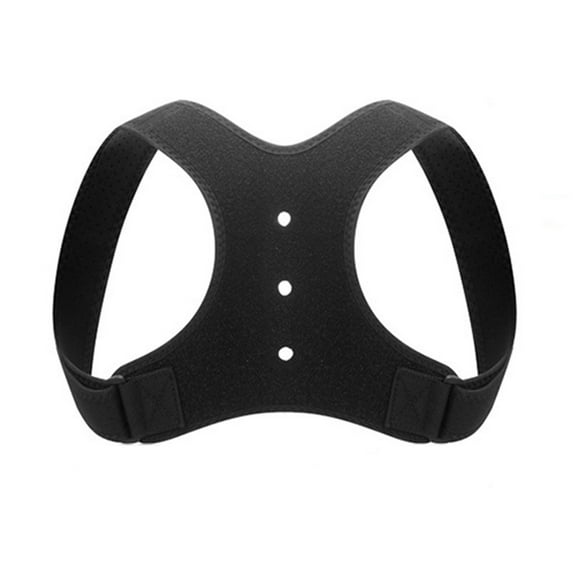 Happydeer Women Men Back Posture Corrector Breathable Adjustable Upper Back Brace Pain Relief from Back Neck Shoulder Neoprene Hunchback Correction Belt Sitting Position Corrector