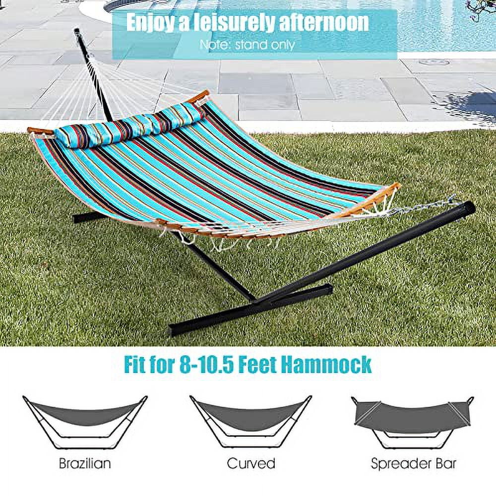 HAPPYGRILL Adjustable Hammock Swing Stand | 77-93" Height Range, 330lb Capacity For Hanging Chairs & Swings