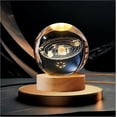 thumbnail image 1 of Happyhaves Calming Stellar Spheres The Galaxy, Saturn and The Moon, 3D Solar System Crystal Ball Night Light, 2.35/3.15 Inch Happy Haves Lamps 7 Color Changing for Bedroom Living Room Decor, 1 of 7