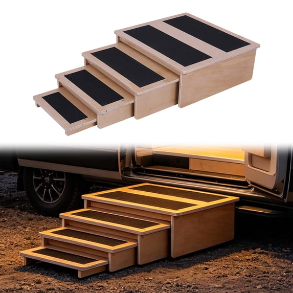 Key Apprenticeship Program Happyhtes 4 Tier Nested Adjustable Wooden Training Steps Non Slip Multi ...