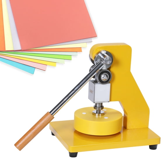 Happyhtes Circle Sampler Cutter for Film Paper Cloth 90x8MM Die Cutting Machine Manual Round Sample Gsm Cut Machine for Fabric Rubber Leather Carpet Paper Foam