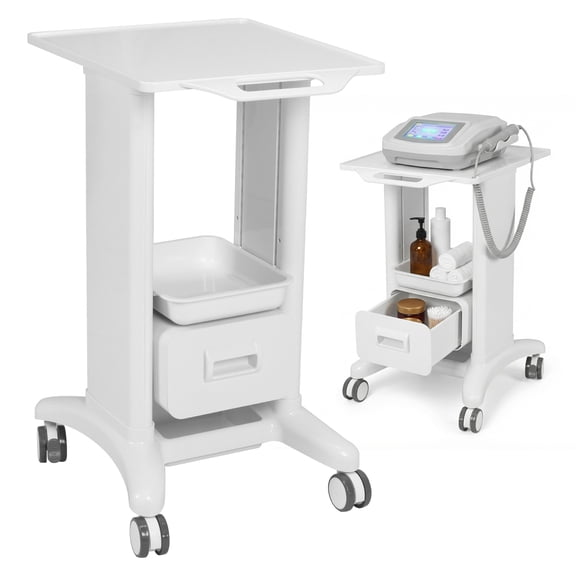 Happyhtes Professional Mobile Medical Trolley with Wheels and Drawers, 130 lb Load Capacity for Laboratory, Hospital and Dental Clinic