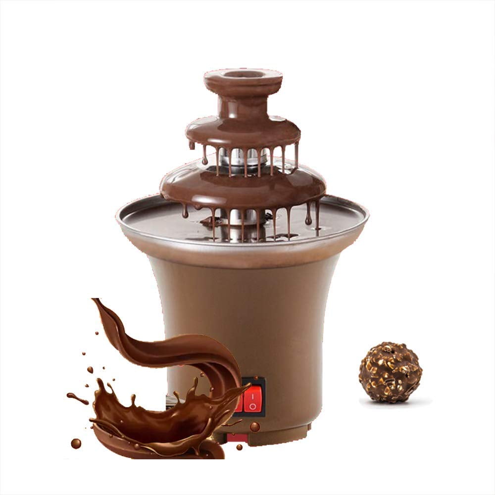 NUOLUX 1Pc 3 Layers Chocolate Fountain Fondue Waterfall Maker Machine Fondue  Maker 