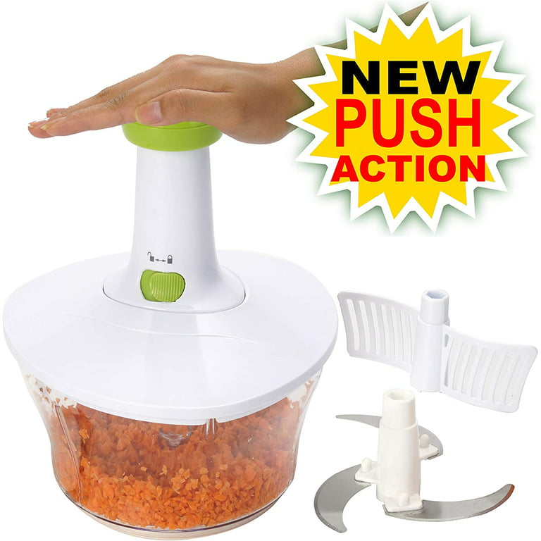 Happyline Express Food Chopper: Large 6.8-Cup, Quick & Powerful Manual  Hand Held Chopper/Mixer to Chop Fruits, Vegetables, Herbs, Onions for  Salsa