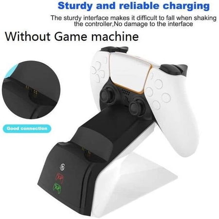 "Happyline" Handle Controller Dual Charging Station Charger Dock Stand PS5 Dual Sense Controller, Battery Powered Heater for Controller