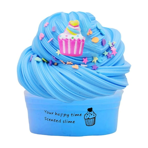 Your Happytime Scented Slime Kit - 50Ml Light Blue Butter Slime With Random Small Toy, Fluffy & Scented, Non-Sticky, Stress Relief Toy For Kids, Party Favors, Sensory Play