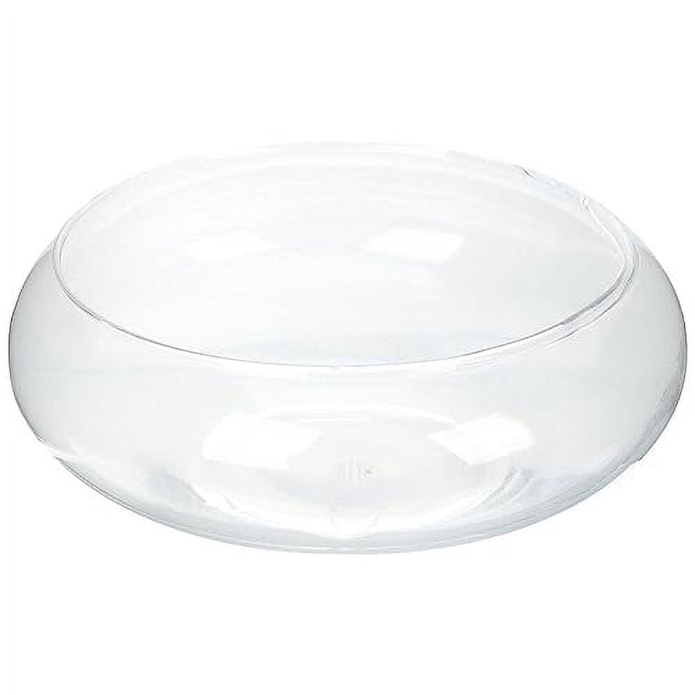 Happyyami Glass Fish Bowl Flower Glass Vase Bowl Clear Wide Mouth Round