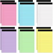Hapric 12 pack Notepad Legal Pads 5x8 inch, 80gsm Thick Paper for To-Do Lists, 360 Sheets, 6 Colors