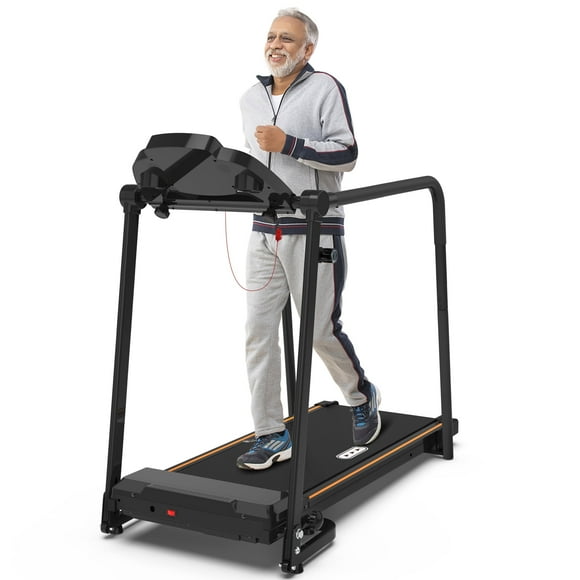 Hapycity Walking Treadmill with Long Handrails for Seniors 300lbs 2.25HP Recovery Fitness Exercise Machine for Home