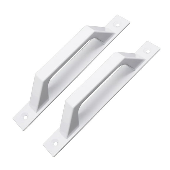 Haqieyen 2PCS Heavy Duty Barn Door Handle for Sliding Wooden Gate (White)