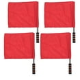 thumbnail image 1 of Haqieyen 4pcs Sports Referee Flags Red for Track, Soccer, Volleyball, 1 of 6