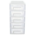 Haqieyen 5Drawer Desktop Storage Bin Unit Stackable Organizer
