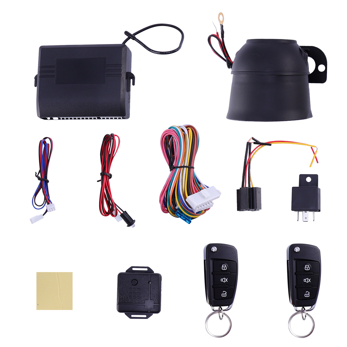 Haqieyen Folding Car Alarm System Set Oneway Security System