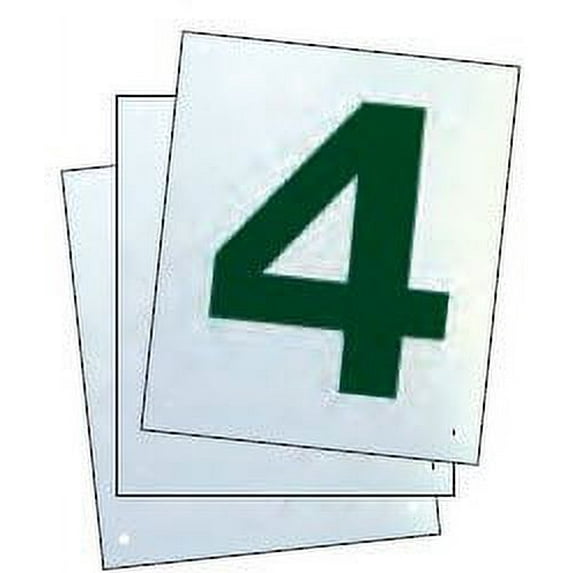 Har-Tru BuyBocceBalls Listing - Tennis, Bocce, Golf Court Accessories - Tennis Court Numbers, 10"x12" - Pack of 8 Court Numbers, 1-8