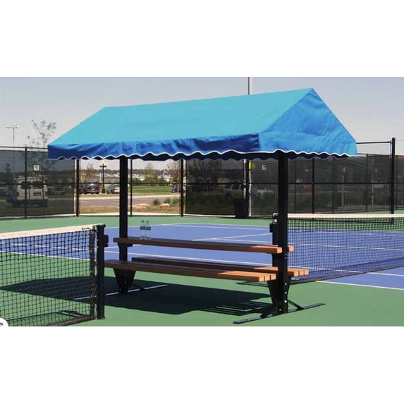 Har-Tru Tennis Court Seating Cabana Bench Table 10'