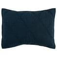 thumbnail image 1 of Hara 26 Inch Hand Quilted Standard Pillow Sham, Polyester Fill, Dark Blue, 1 of 5
