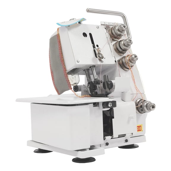 4 Thread Overlock Serger Sewing Machine, 1200 Stitches Per Min, Heavy Duty Cast Iron Frame 110V 100W Free Standing Sewing Equipment