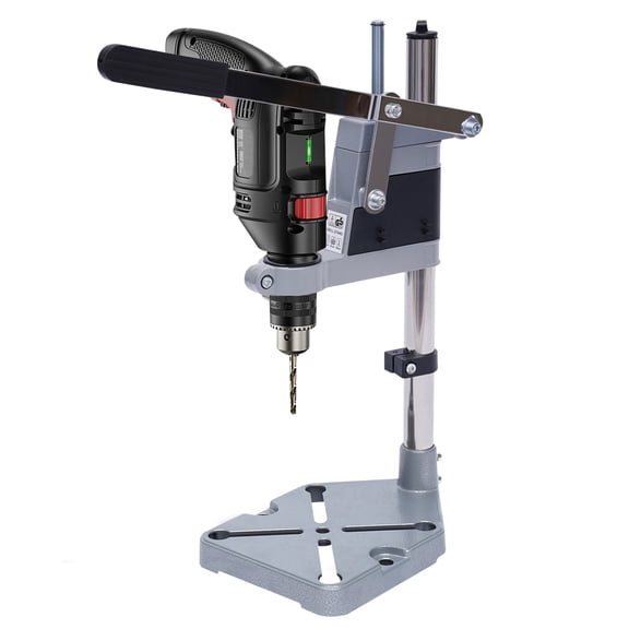 Haraisyo Floor Dual-Hole Adjustable Drill Press Stand Table, High Precision Drill Workbench Repair Tool Clamp for Drilling Collets, Height Adjustable Fits Power Drills with 3843mm Collar Diameter