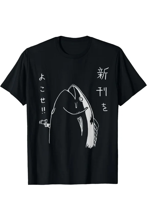 Harajuku Fish Japanese Anime and Manga Design T-Shirt