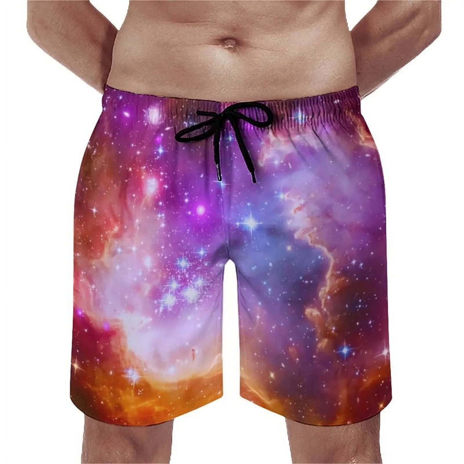 Mermaid Galaxy Print Men's Shorts