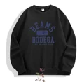 thumbnail image 1 of Harajuku Style Simple Vintage Streetwear Beams Japan Pullover Tops New Winter Fleece Warm Crew Neck Beams Sweatshirts, 1 of 6