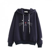 New Harajuku Women Hoodies Sweatshirt Kawaii Winter Cat Pattern Long Sleeve Pullover Hooded Sweatshirts Over Size Hoodie Y3
