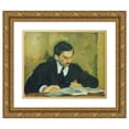 thumbnail image 1 of Harald Giersing 14x12 Gold Ornate Wood Frame and Double Matted Museum Art Print Titled - The Painter Ernst Goldschmidt (1915), 1 of 4