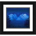 thumbnail image 1 of Harald Sohlberg 16x15 Black Ornate Wood Framed Double Matted Museum Art Print Titled - Winter Night in the Mountains (1914), 1 of 5