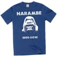 thumbnail image 1 of Harambe 1999-2016 T-shirt Gorilla T-Shirt Support Harambe Shirt (Medium Navy Blue), 1 of 6