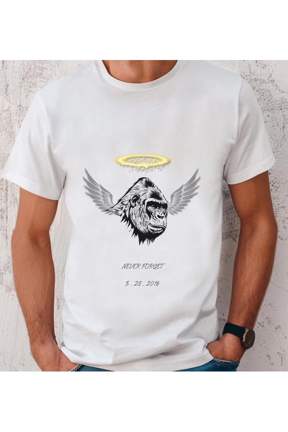Harambe Never Forget Tshirt, In Memory of Famous Gorilla, Unisex Jersey Short Sleeve Tee, Memorial Shirt, Meme Shirt with Love, Cotton