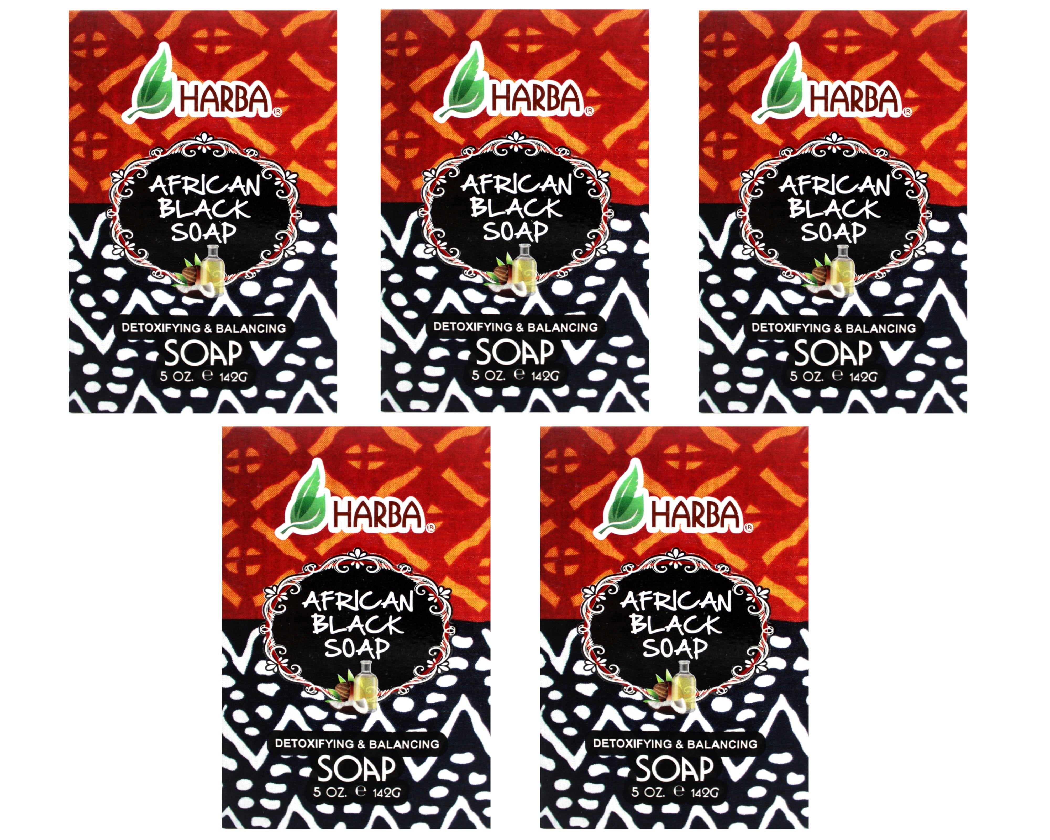 Harba Bath Soap African Black, Detoxifying & Balancing, 5 OZ (142g