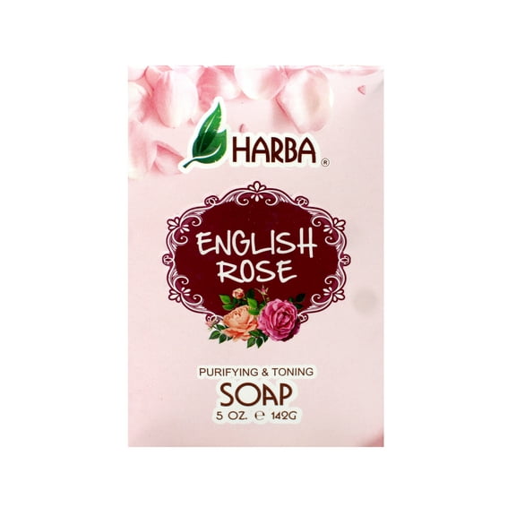 Harba Bath Soap, Purifying & Toning, English Rose, 5 OZ