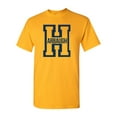 thumbnail image 1 of Harbaugh Big Letter H Football Michigan Adult T-Shirt Tee, 1 of 2