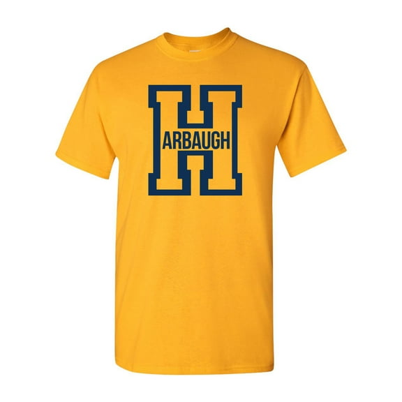 Harbaugh Big Letter H Football Michigan Adult T-Shirt Tee