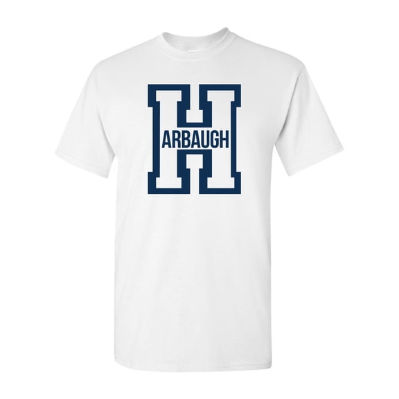 Harbaugh Big Letter H Football Michigan Adult T-Shirt Tee