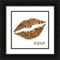 thumbnail image 1 of Harbick, N. 12x12 Black Ornate Wood Framed with Double Matting Museum Art Print Titled - Glitter Lips Sq I, 1 of 4