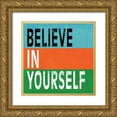 thumbnail image 1 of Harbick, N 12x12 Gold Ornate Wood Framed with Double Matting Museum Art Print Titled - Believe in Yourself II, 1 of 4