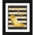 thumbnail image 1 of Harbick, N. 12x14 Black Ornate Wood Framed with Double Matting Museum Art Print Titled - Gold Pumps In Style, 1 of 4